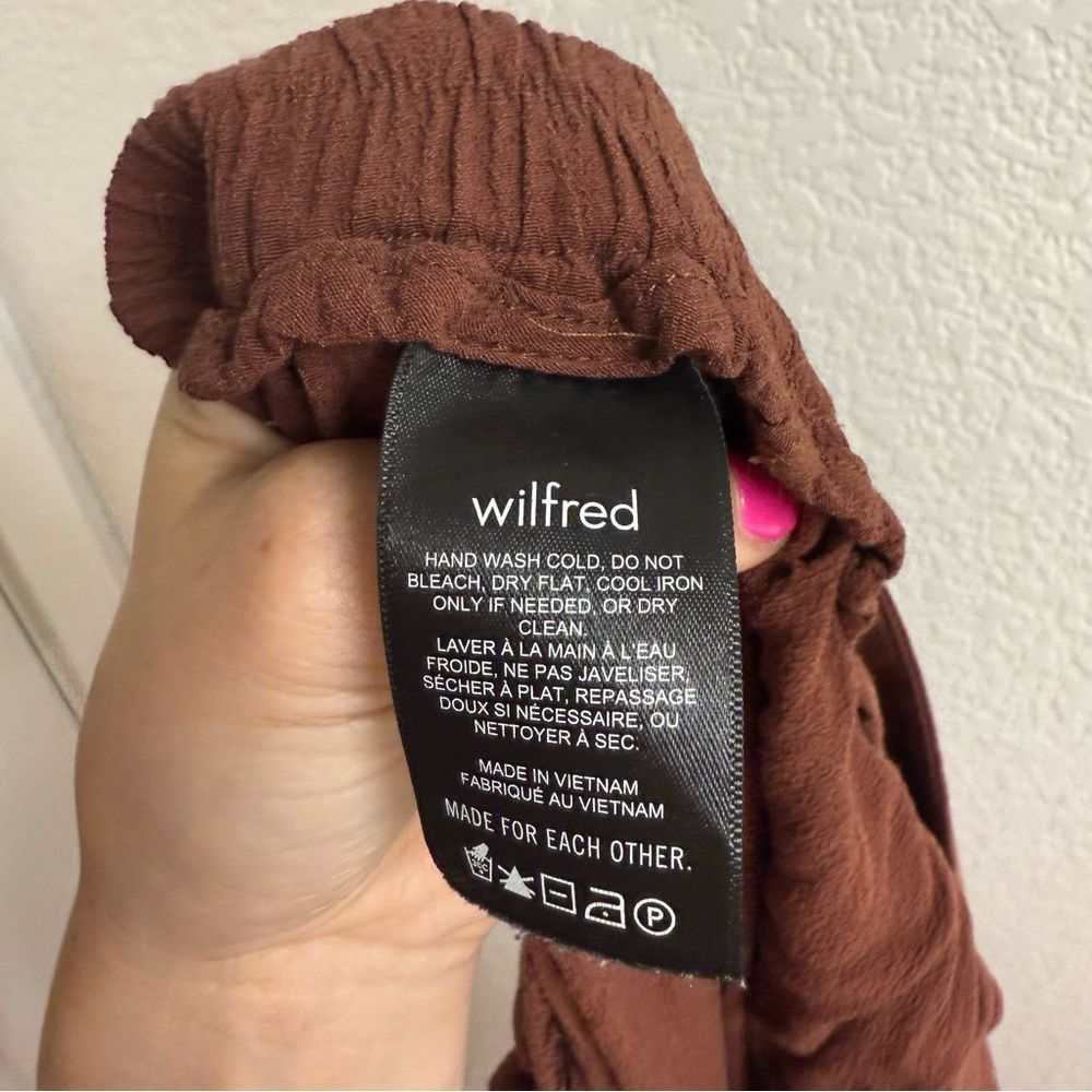 Wilfred Loose Flowy Brown Pants Size Small - Picture 4 of 5